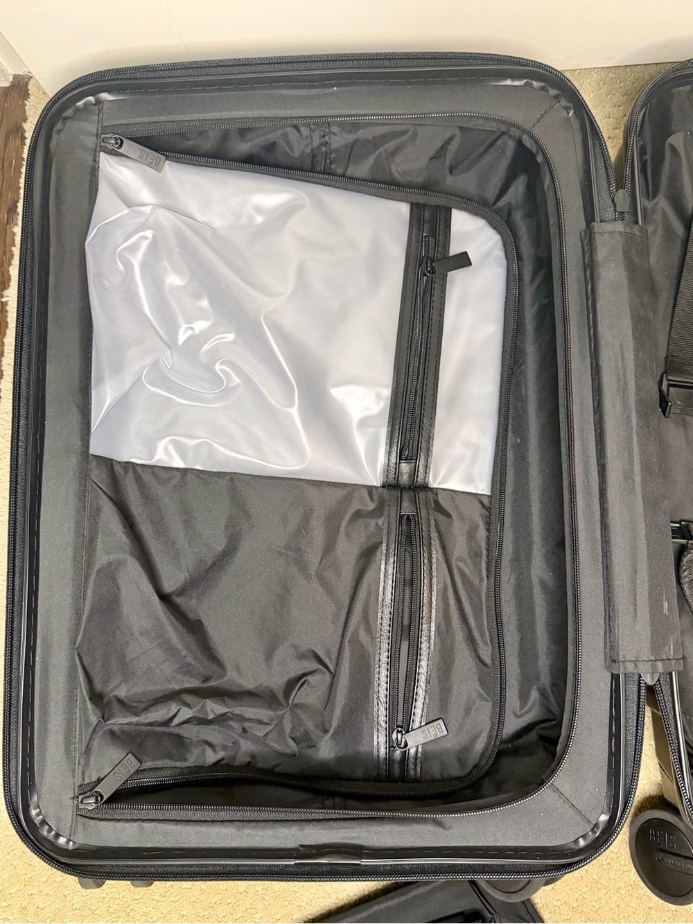 BEIS Black Small Carry-On Spinner Suitcase - Picture 11 of 15